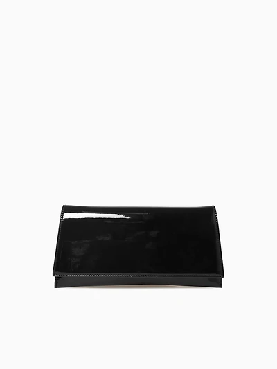 Lia Clutch Black Patent