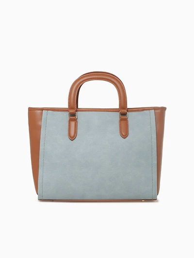 Tania Top Handle Denim Tan