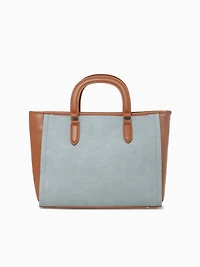 Tania Top Handle Denim Tan