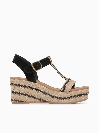 Annika Natural  Black textile