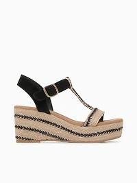 Annika Natural  Black textile