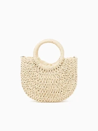 Fey Top Handle Silver Beige