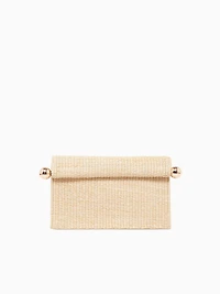 Staci Clutch Beige Raffia