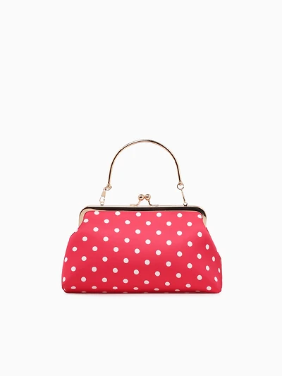Polka Dot Kisslock Top Handle