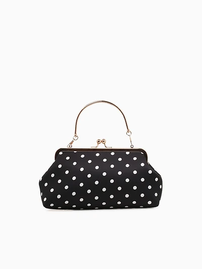 Polka Dot Kisslock Top Handle