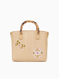 Flora Top Handle Beige