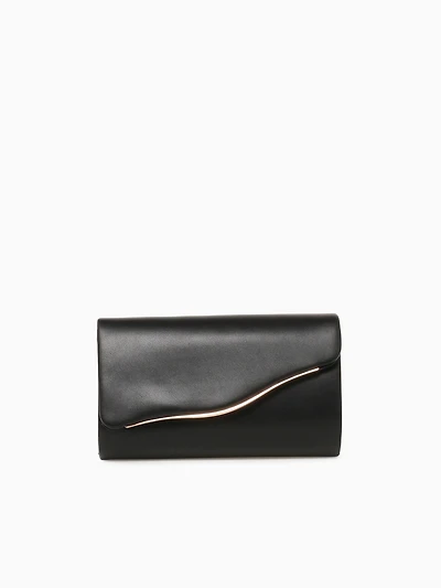 Wave Clutch Black Gold
