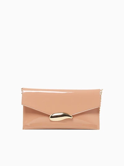 Victoria Clutch Nude Patent
