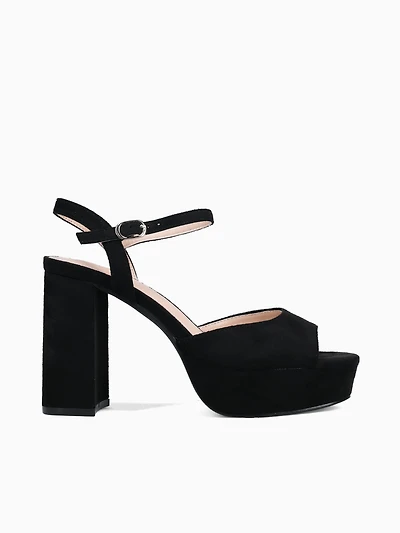 Gael Black Microsuede