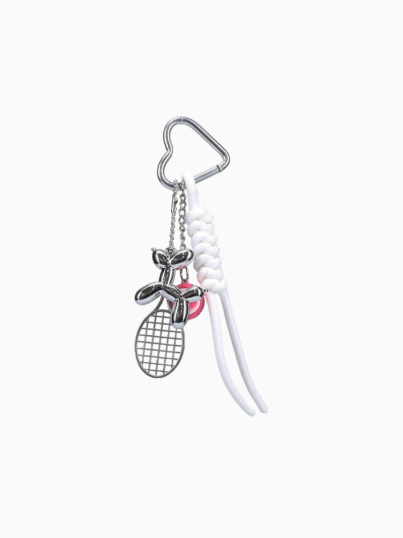 Tennis Bag Charm Silver
