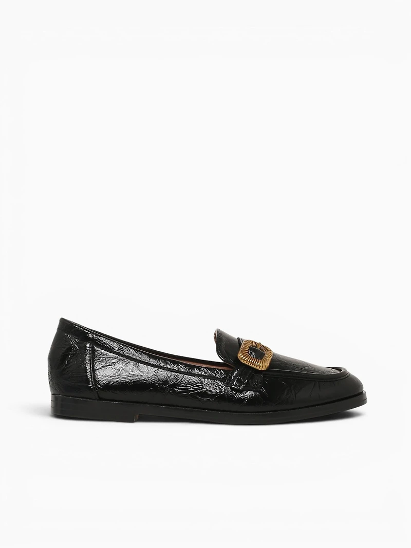 Gracie Black Patent Crinkle