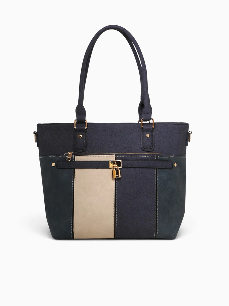 Francesca Tote Navy Multi