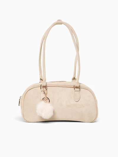 Bowler Shoulder Bag Beige