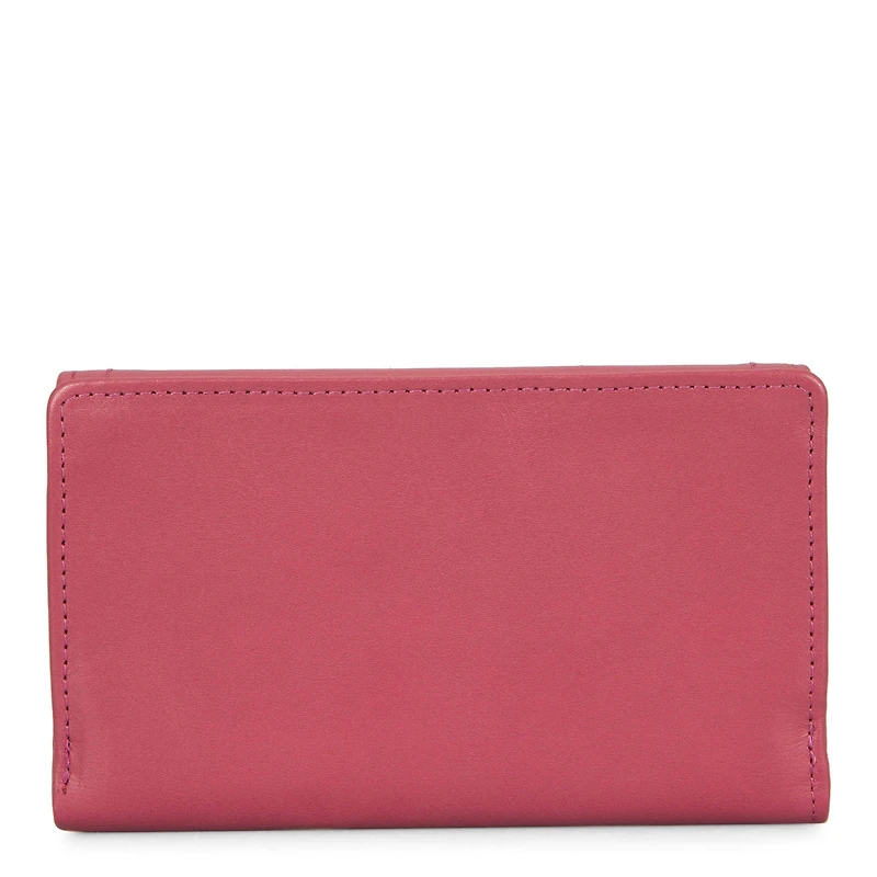 Portefeuille à rabat en cuir RFID Kara