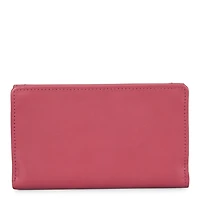 Portefeuille à rabat en cuir RFID Kara
