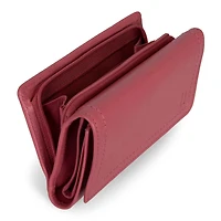 Portefeuille à rabat en cuir RFID Kara