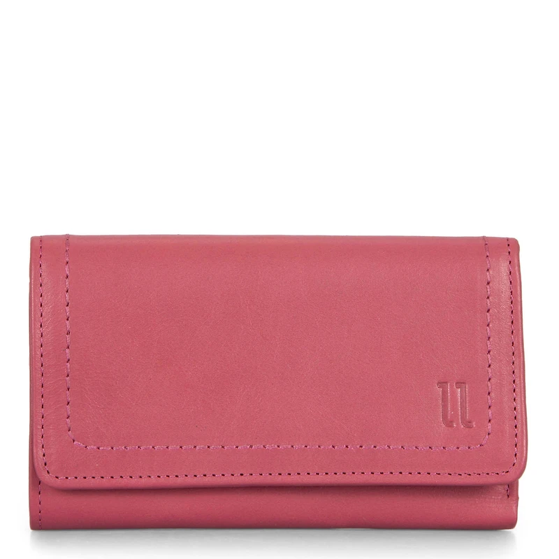 Portefeuille à rabat en cuir RFID Kara