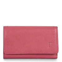 Portefeuille à rabat en cuir RFID Kara