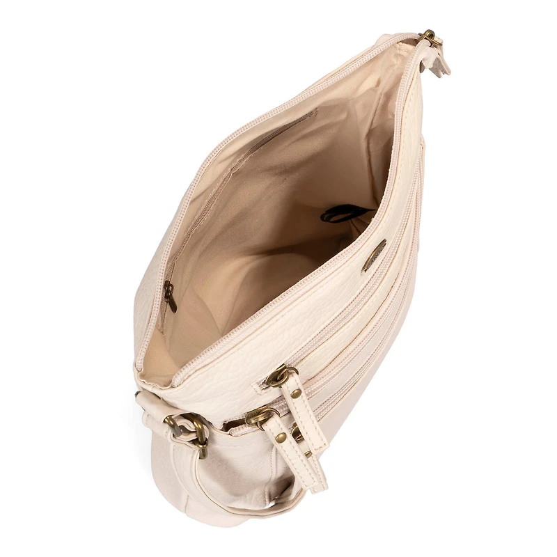 Pebbled N/S Crossbody Bag