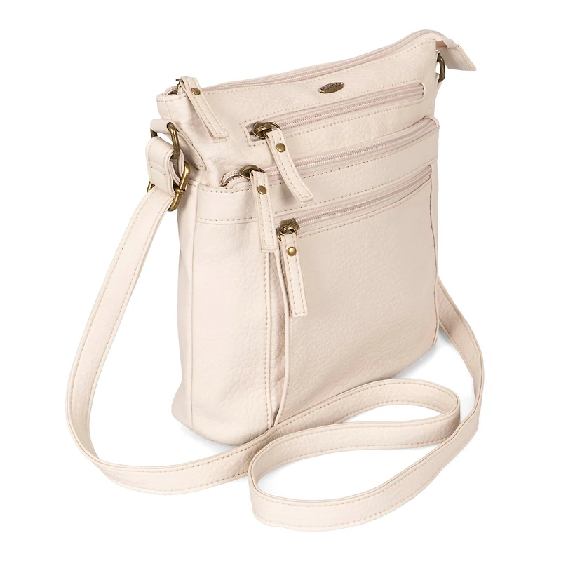Pebbled N/S Crossbody Bag