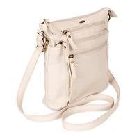 Pebbled N/S Crossbody Bag