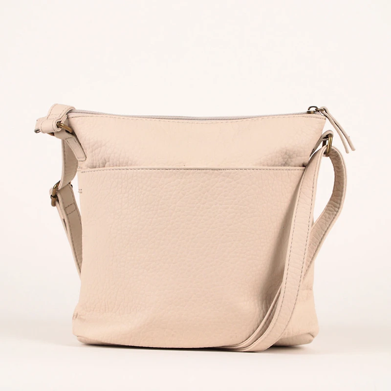Pebbled N/S Crossbody Bag