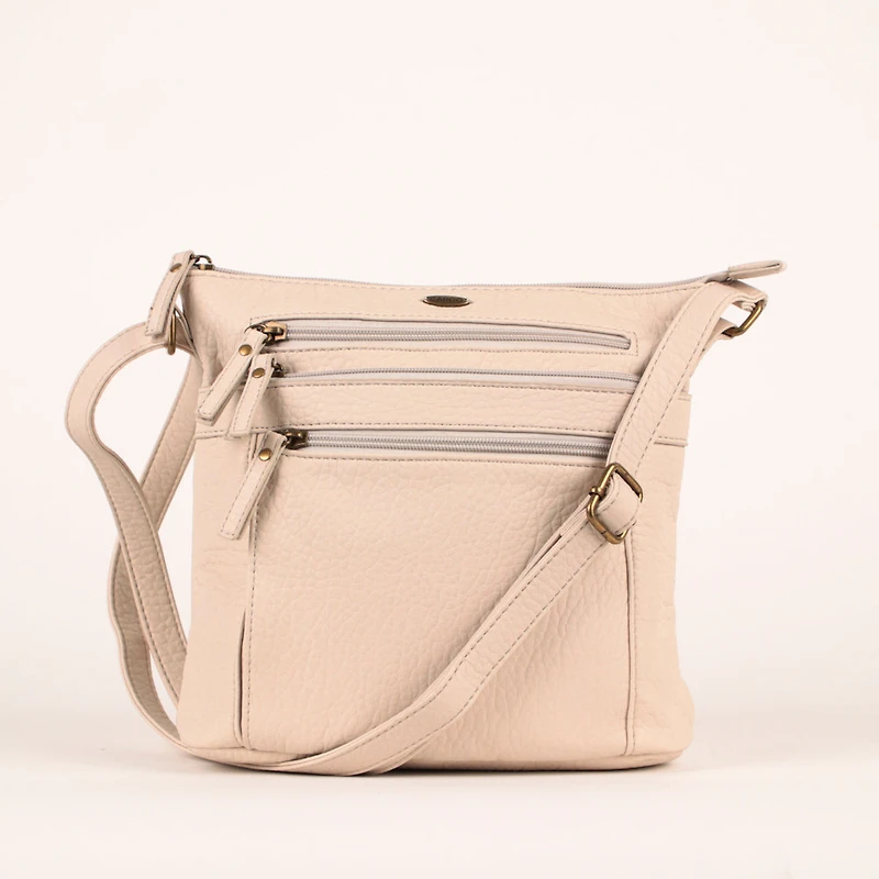 Pebbled N/S Crossbody Bag