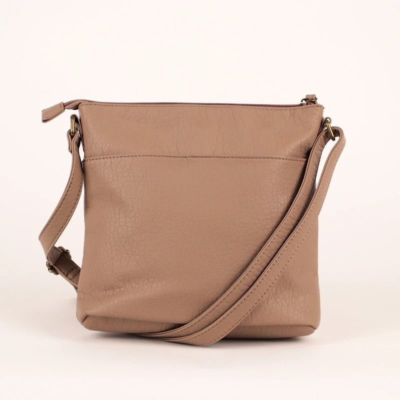 Pebbled N/S Crossbody Bag