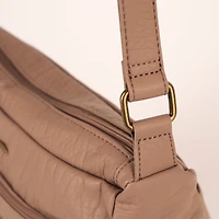 Pebbled N/S Crossbody Bag