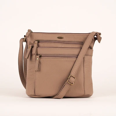 Pebbled N/S Crossbody Bag