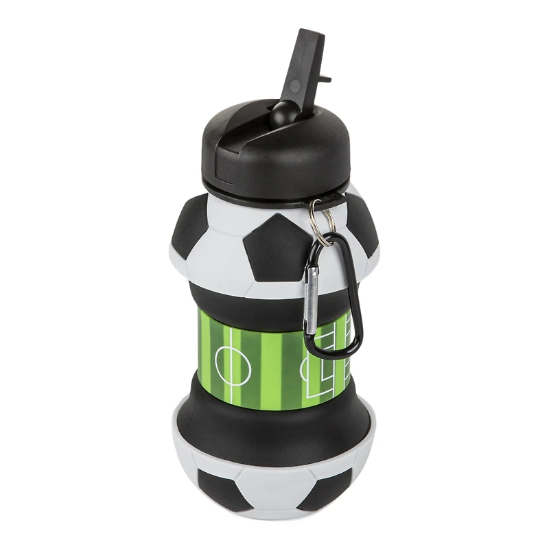 Bouteille d'eau pliable en silicone Ballon de football