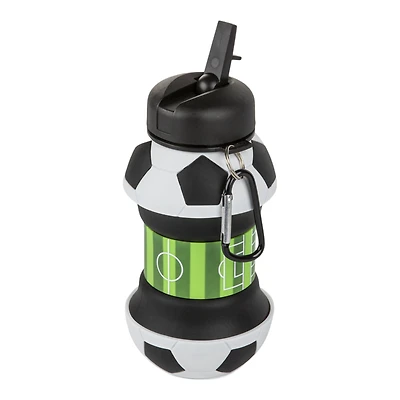 Bouteille d'eau pliable en silicone Ballon de football