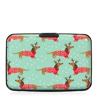 Porte-cartes RFID en aluminium Christmas Dogs