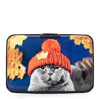 Aluminum Card Holder Fall Cat
