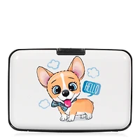 Porte-cartes en aluminium Hello Corgi