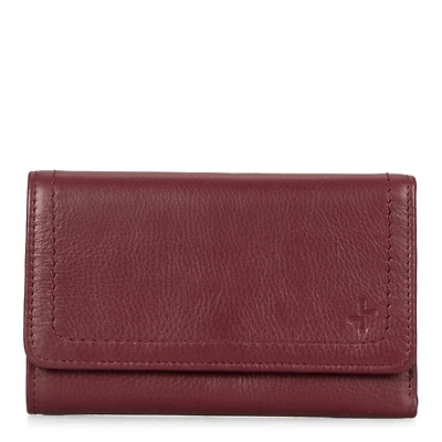 Portefeuille à rabat en cuir RFID Kara