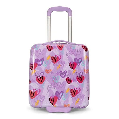 Valise de cabine rigide 17 po pour enfants avec roues d'éclairage