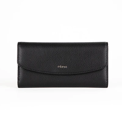 Riona Katy Pebbled 2.0 RFID Large Flap Wallet