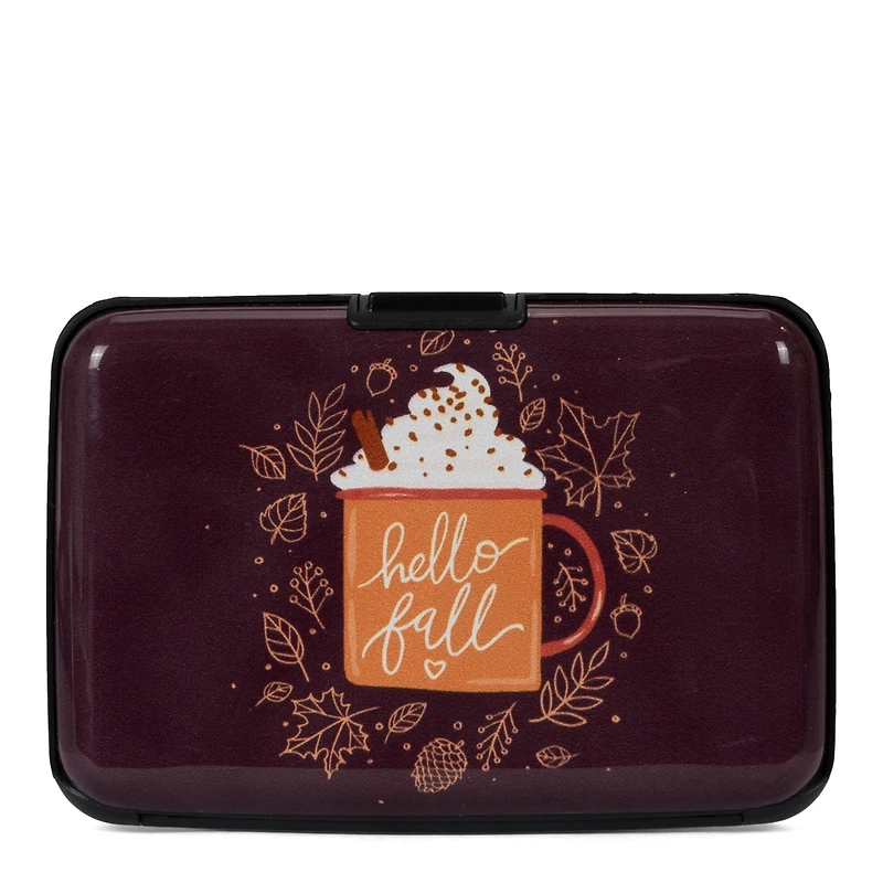 Tracker Aluminum Case RFID Hello Fall Coffee