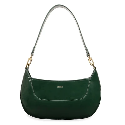 Riona Ella RFID Patent Baguette Black