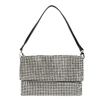 Josie Riona Glitter Clutch Handbag Silver