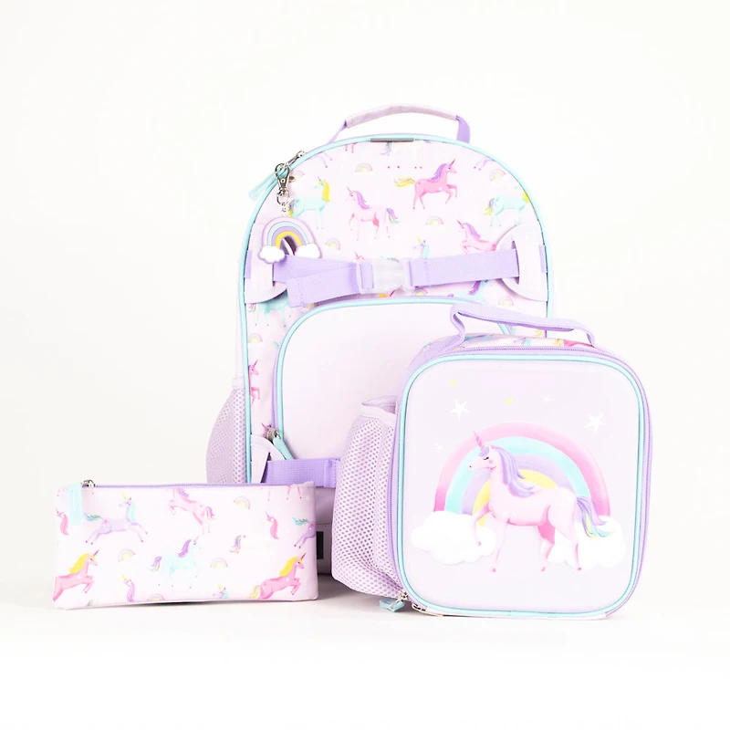 Tracker Rainbow Unicorn 4-Piece Backpack Set