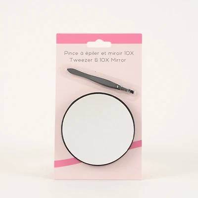 LT Jet Set Glam 10X Mirror/Tweez