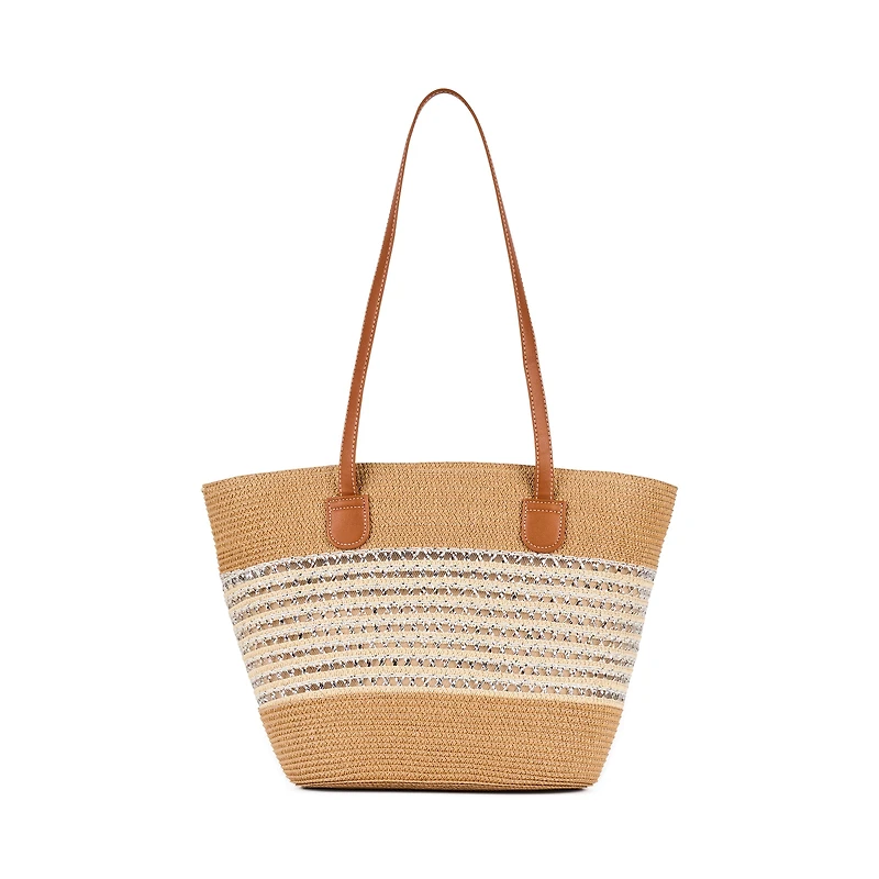 Bentley Nomad Stripe Straw Tote