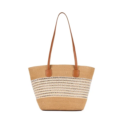Bentley Nomad Stripe Straw Tote