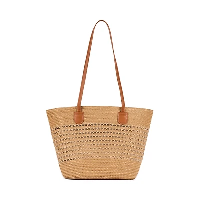 Bentley Nomad Stripe Straw Tote
