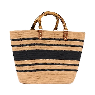 Bentley Nomad Straw Tote with handle