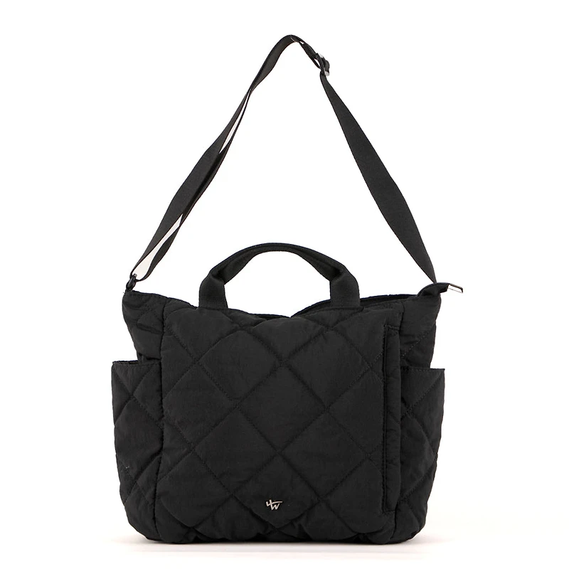 Quilted top handle crossbody