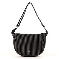 Striped crossbody hobo bag