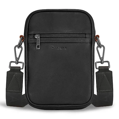 Onyx / Leather Vertical Cross-Body Bag *Drop Ship*